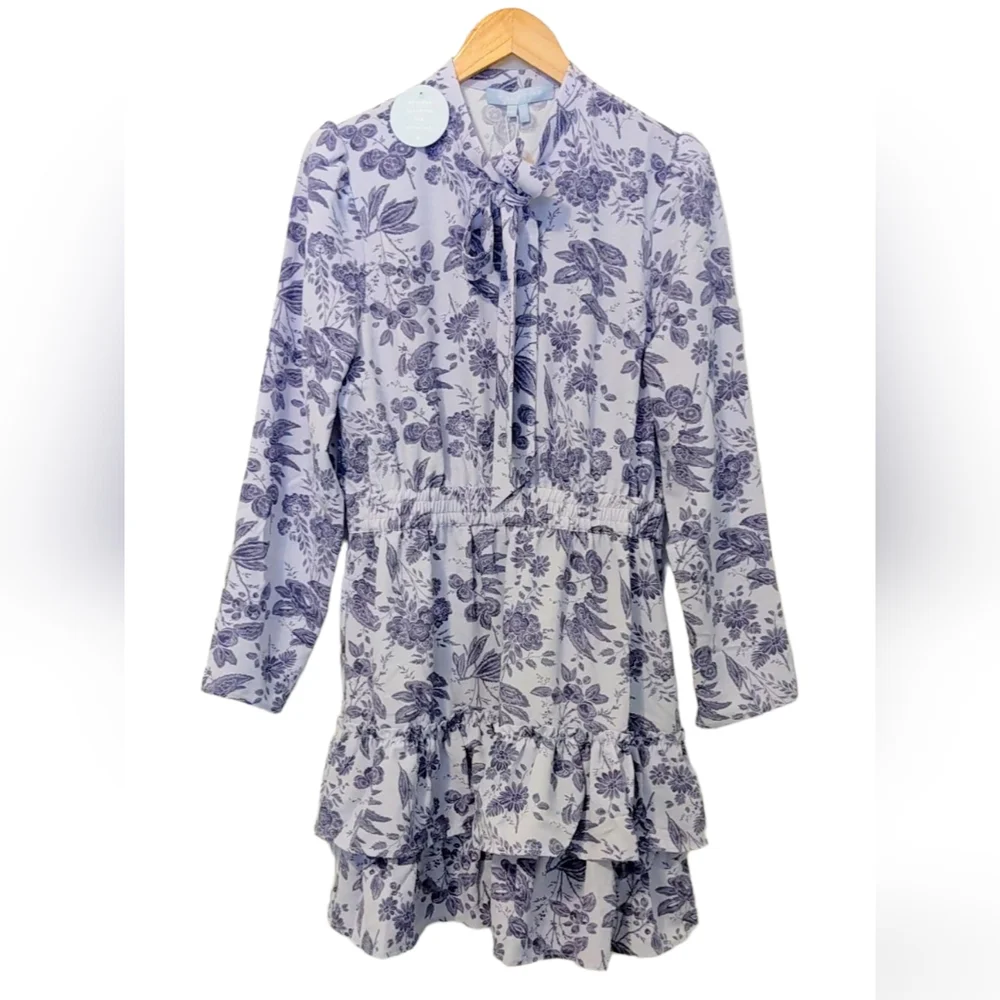 Hill House Home Talia Dress Lilac Tonal Crepe Large NWT - Picture 2 of 9